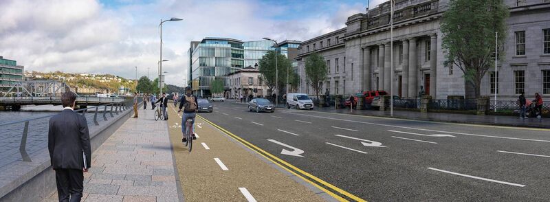 Terence MacSwiney Quay – After LLFRS: An enhanced quayside with views of the river