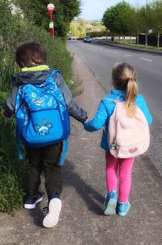 Shay and Daisy Molloy, getting ready to go back to school.