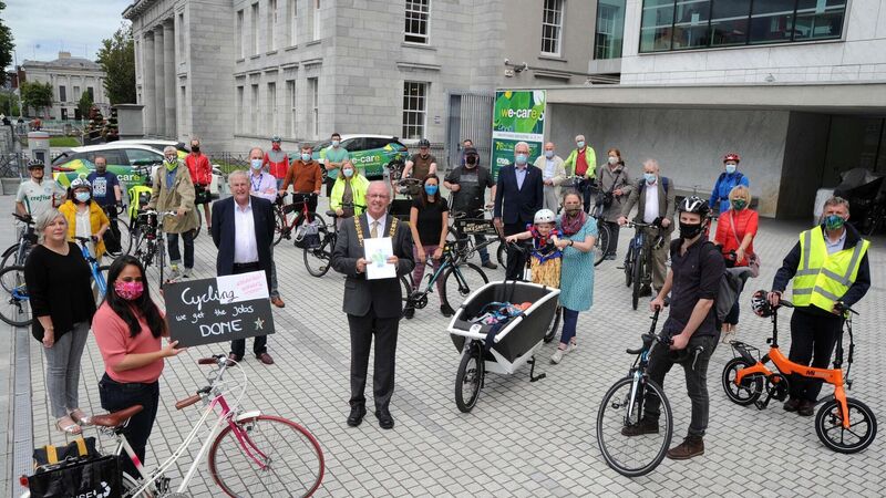 Cork healthcare workers deliver petition to City Hall for protected cycleway linking hospitals Cork healthcare workers deliver petition to City Hall for protected cycleway linking hospitals