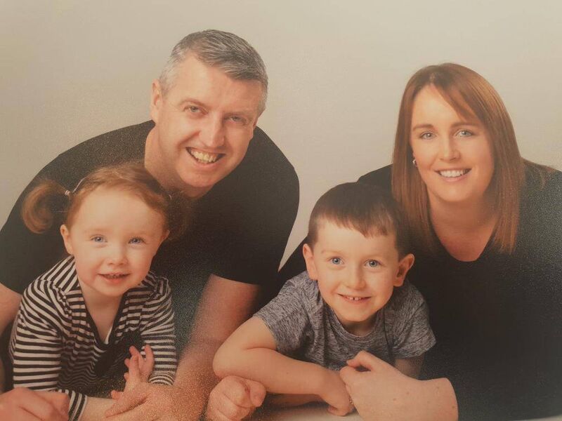 John and Jennifer Duggan with their daughter Zara and son Scott.