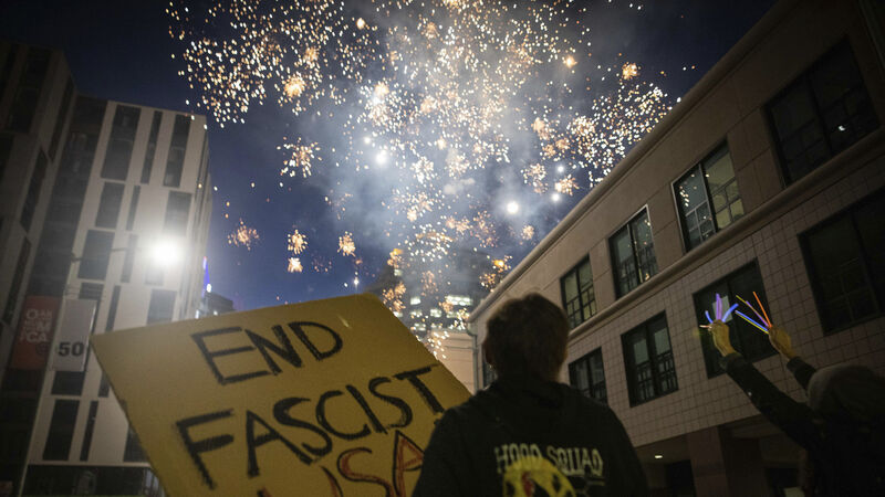 Courthouse set on fire during protest in California