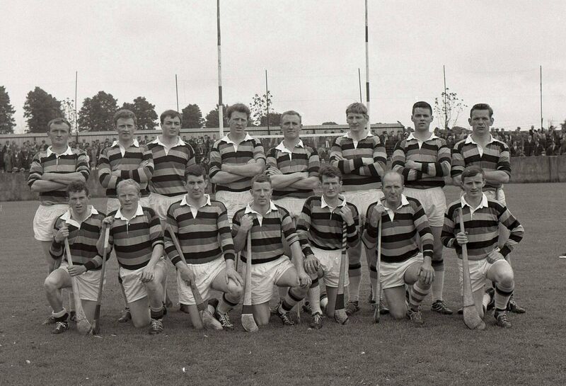 The Glen Rovers team that lined out in 1967 against UCC for Christy Ring's last game. Back, from left: Denis O’Riordan. Patsy Harte, Denis Coughlan, Mick Lane, Maurice Twomey, Dave Moore, Jerry O’Sullivan, Tom Corbett. Front, from left: Mick Kenneally, Jackie Daly, John Young, Seanie Kennefick, (captain); Bill Carroll, Christy Ring and Finbarr O’Neill.