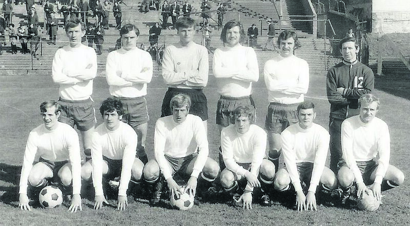 John Herrick (second from right) as Cork Hibernians take on Cork Celtic in the FAI League Cup at Flower Lodge, Cork. John Herrick (second from right) as Cork Hibernians take on Cork Celtic in the FAI League Cup at Flower Lodge, Cork.