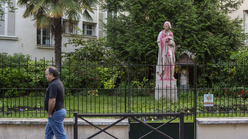 Statues related to France’s colonial era daubed in paint