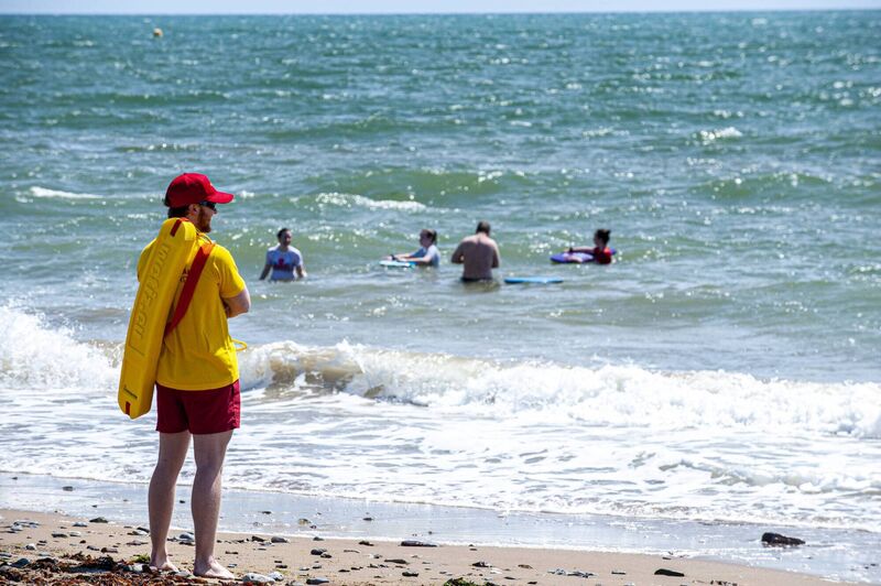 Lifeguards on duty at a Cork beach.