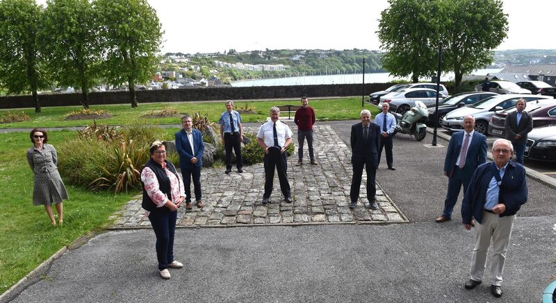 Members of the Kinsale Town reactivation team who held their first meeting at the Municipal Hall. Included are, Superintendent Brendan Fogarty, Bandon, Marie O'Sullivan, Charles Henderson, Gillian Coughlan, Cllr. Sean O'Donovan, Cllr. Kevin Murphy, Cllr. Alan Coleman, Sgt. Pat Ryan, Kinsale, Enda O'Halloran, Cathal De Baróid, and Ciaran Fitzgerald. Picture Dan Linehan Members of the Kinsale Town reactivation team who held their first meeting at the Municipal Hall. Included are, Superintendent Brendan Fogarty, Bandon, Marie O'Sullivan, Charles Henderson, Gillian Coughlan, Cllr. Sean O'Donovan, Cllr. Kevin Murphy, Cllr. Alan Coleman, Sgt. Pat Ryan, Kinsale, Enda O'Halloran, Cathal De Baróid, and Ciaran Fitzgerald. Picture Dan Linehan