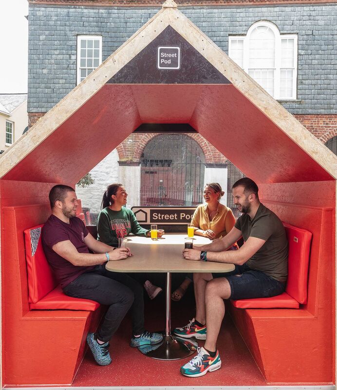 The Street Pod, designed by architect Mar O'Riain and built by local builder Brian O'Regan. The Street Pod, designed by architect Mar O'Riain and built by local builder Brian O'Regan.