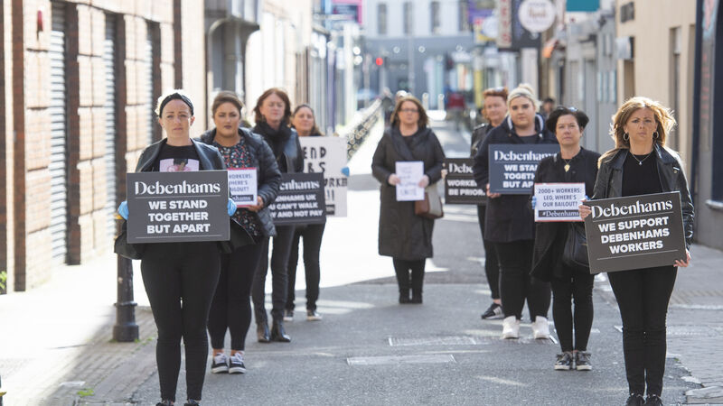 Debenhams workers to block company from removing stock from Irish stores