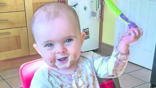 <p>Áine O’Sullivan, the baby daughter of Dr Liz O’Sullivan, who is conducting a survey about feeding babies and young children in a crisis.</p>