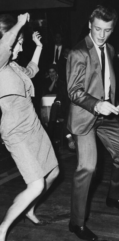 SHOWING HOW IT’S DONE: French singer Johnny Hallyday and actress Valerie Camille dancing the twist in 1962. Picture: Gamma-Keystone via Getty Images SHOWING HOW IT’S DONE: French singer Johnny Hallyday and actress Valerie Camille dancing the twist in 1962. Picture: Gamma-Keystone via Getty Images