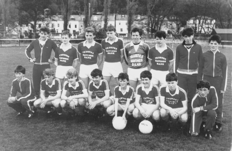 Cork Kennedy Cup winners 1986. Back: J Glacken, B O’Sullivan, P McCarthy, L Downey, L Jeffers, J Cullimore, J Breen, T Cragoe. Front: P Coughlan, A O’Sullivan, D Martin, R McSweeny, R Keane, J Hickey, A Connaughton, T O’Keeffe.