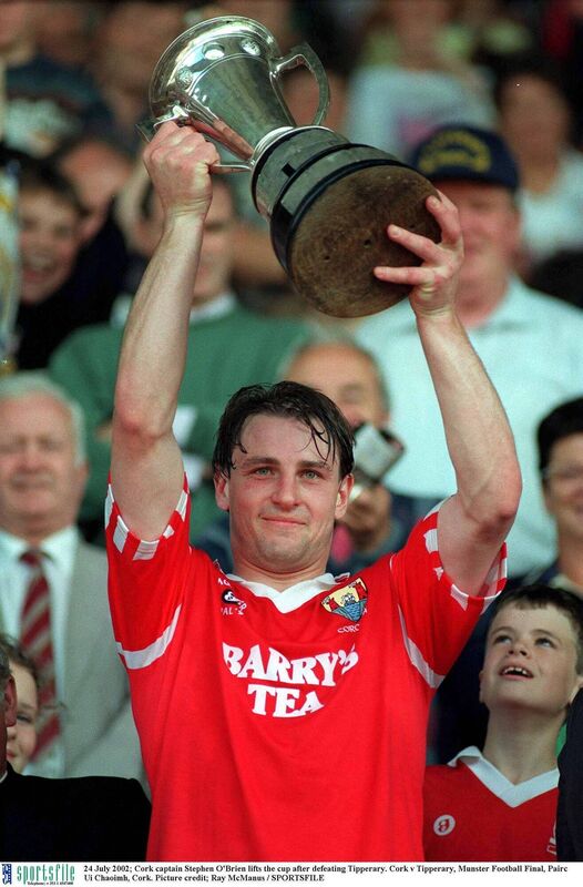 Cork captain Steven O'Brien lifts the Munster football trophy. Picture: Ray McManus/SPORTSFILE Cork captain Steven O'Brien lifts the Munster football trophy. Picture: Ray McManus/SPORTSFILE