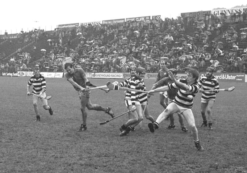 St Finbarr's John Meyler scores against Ballyhea in the 1984 county final. St Finbarr's John Meyler scores against Ballyhea in the 1984 county final.
