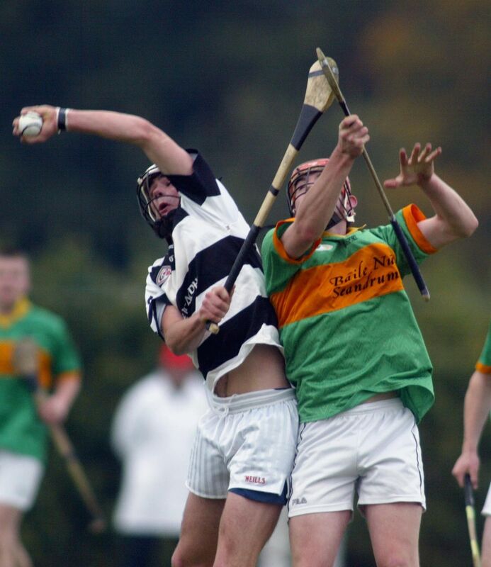 Ballyhea's' Owen O'Sullivan catches the ball ahead of Newtown's Diarmuid Lane in a 2003 minor clash. Picture: Paddy Cummins Ballyhea's' Owen O'Sullivan catches the ball ahead of Newtown's Diarmuid Lane in a 2003 minor clash. Picture: Paddy Cummins