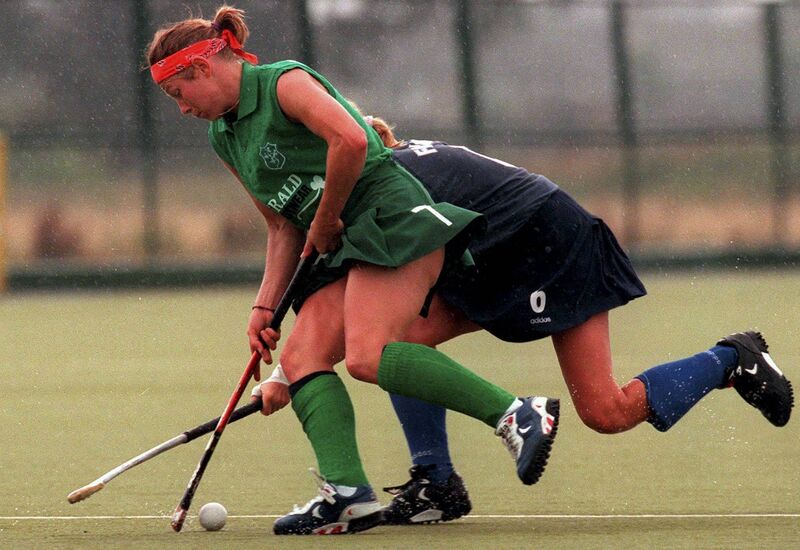 Sarah Kelleher in action against Christelle Lafaury of France in 1999. Picture: Matt Browne/Sportsfile Sarah Kelleher in action against Christelle Lafaury of France in 1999. Picture: Matt Browne/Sportsfile