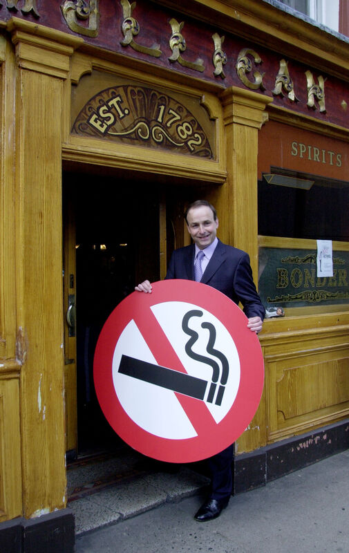 Micheal Martin introduced the smoking ban