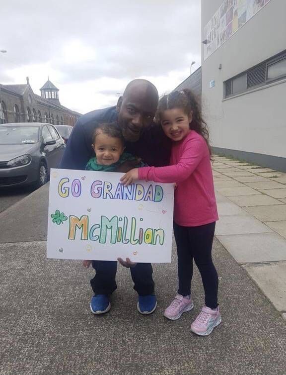 McMillian with his grandchildren Sam and Annaliese. McMillian with his grandchildren Sam and Annaliese.