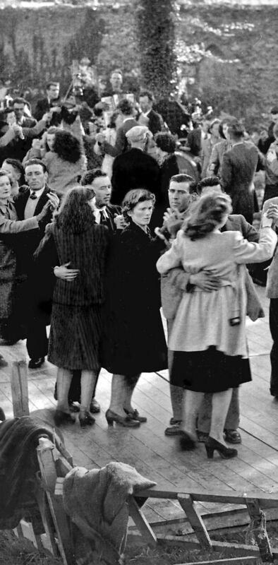 TWO BY TWO: Platform dancing at Glenbower, Killeagh, Co. Cork, in May 1948. They were a good opportunity for men and women from far and wide to congregate and socialise