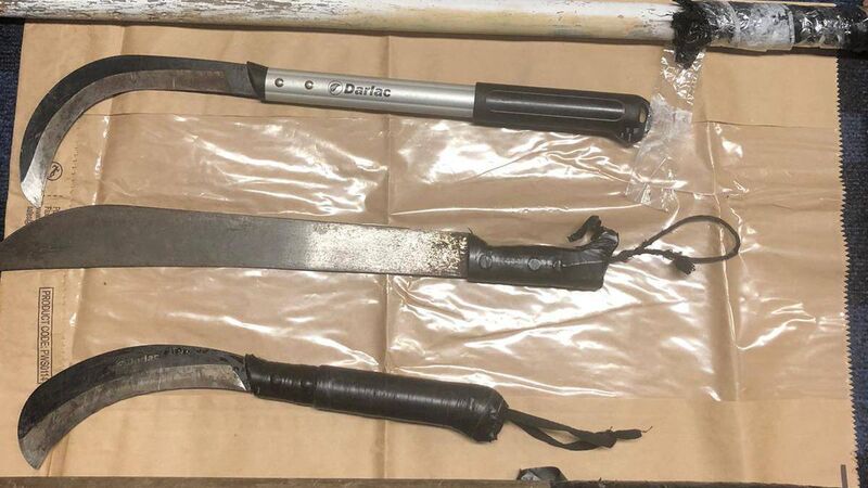 Slash hooks and machete among weapons seized in raid at Cork city house Slash hooks and machete among weapons seized in raid at Cork city house