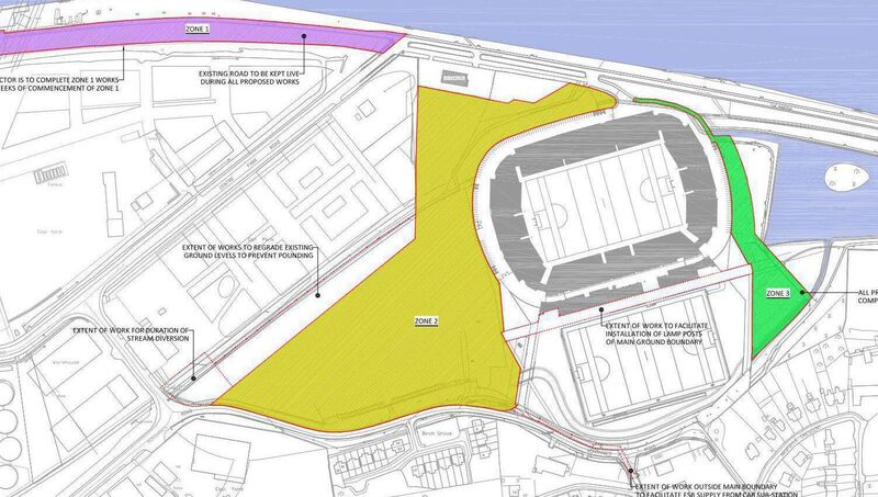 Plans for the initial phases of the Marina Park project. Plans for the initial phases of the Marina Park project.