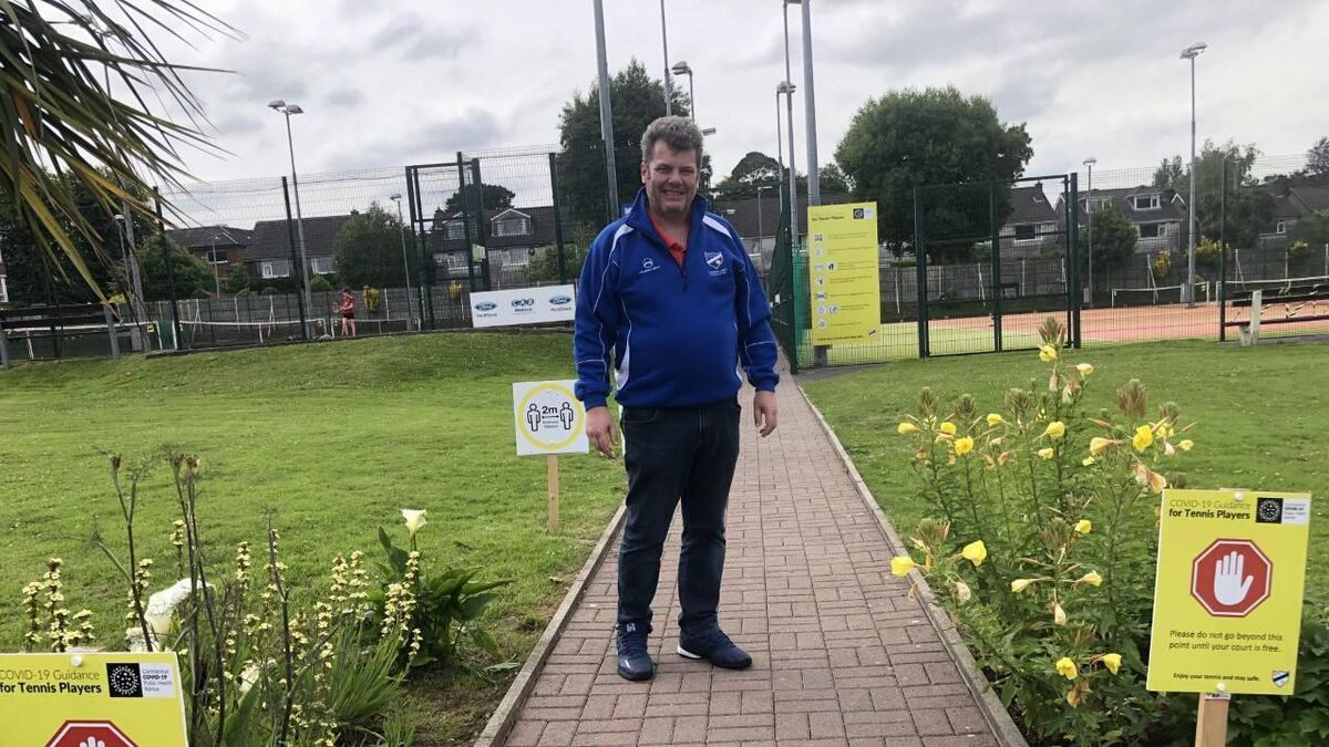Douglas Lawn Tennis Club enjoying their return to the courts