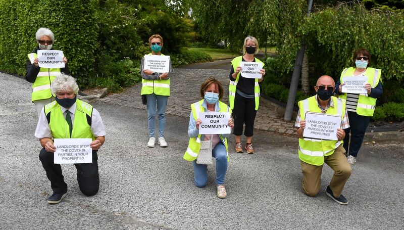 Members of the Magazine Road and surrounding area residents representative group, holding a vigil at Model Farm Road in relation to the ongoing disturbances in their area. Picture: David Keane Members of the Magazine Road and surrounding area residents representative group, holding a vigil at Model Farm Road in relation to the ongoing disturbances in their area. Picture: David Keane