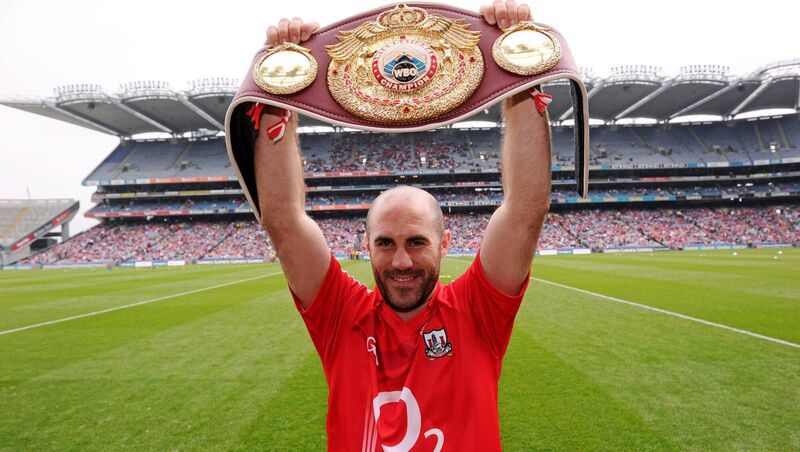 Former WBO Middleweight title holder and Rebel supporter, Cork boxer Gary 'Spike' O'Sullivan at Croke Park. Picture: Brian Lawless/SPORTSFILE