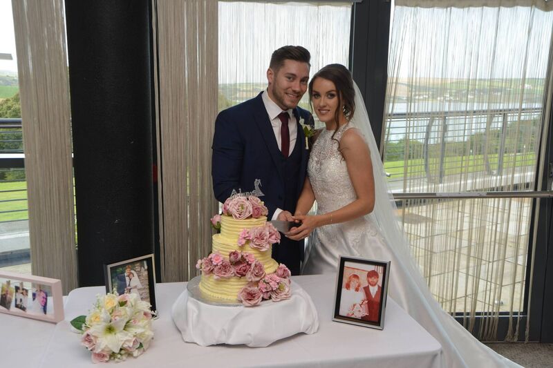 Emma O'Sullivan and Jonathan Cohen at their wedding reception in the Kinsale Hotel and Spa. Emma O'Sullivan and Jonathan Cohen at their wedding reception in the Kinsale Hotel and Spa.