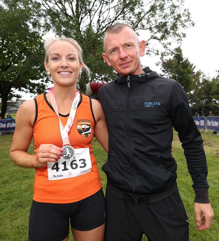 Claire O'Brien with coach Kieran McKeown. Picture: Jim Coughlan.