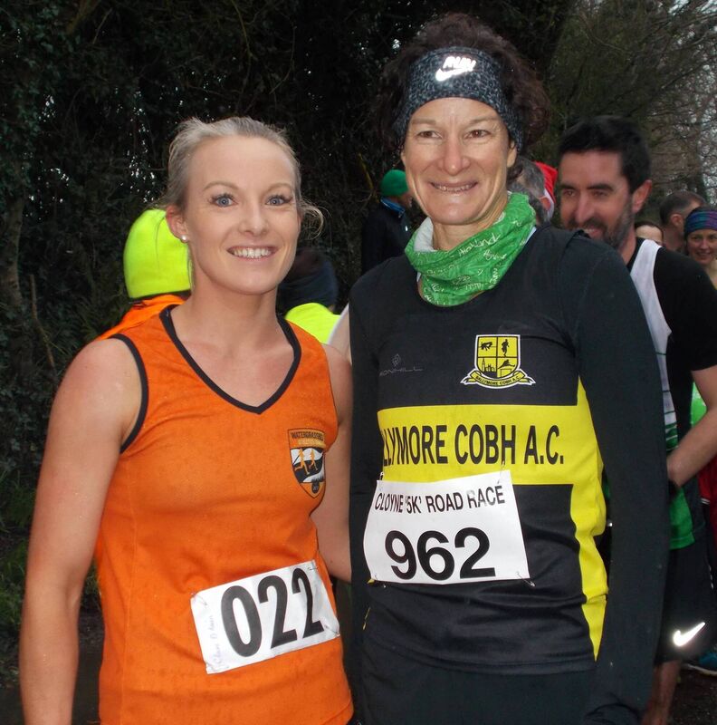 Claire O'Brien, winner of the Cloyne 4km, pictured with Sonia O'Sullivan. Picture: John Walshe