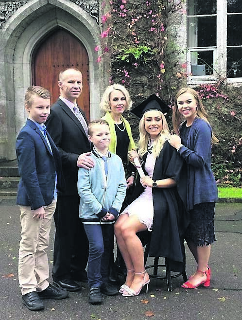 Eimear Kiely with dad DJ and the rest of the family Eimear Kiely with dad DJ and the rest of the family