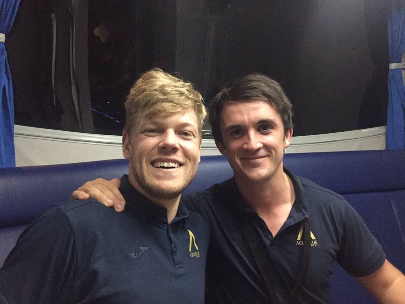 Castlelyons-native Stephen Barrett with Lasse Norman Hansen of AQBS