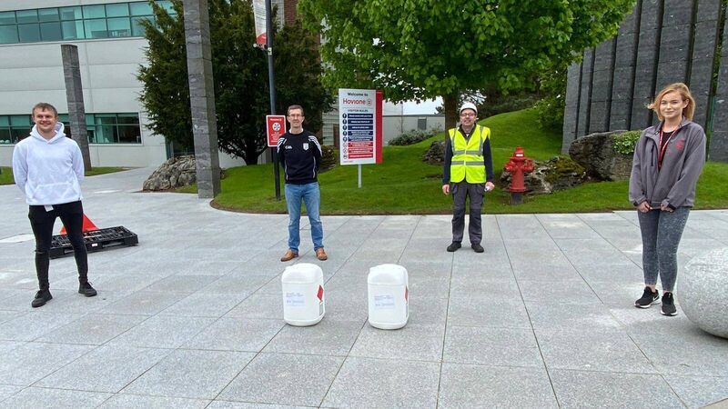 Hovione helping out HSE and community groups with donations of hand sanitiser Hovione helping out HSE and community groups with donations of hand sanitiser