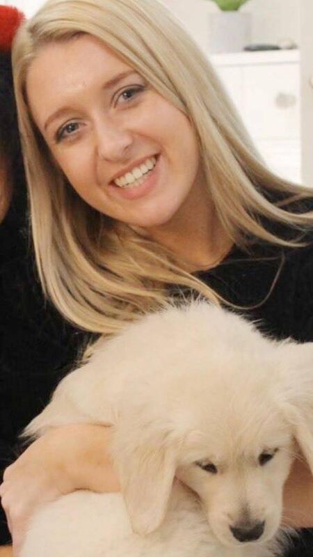 Shannen O'Reilly with her dog.