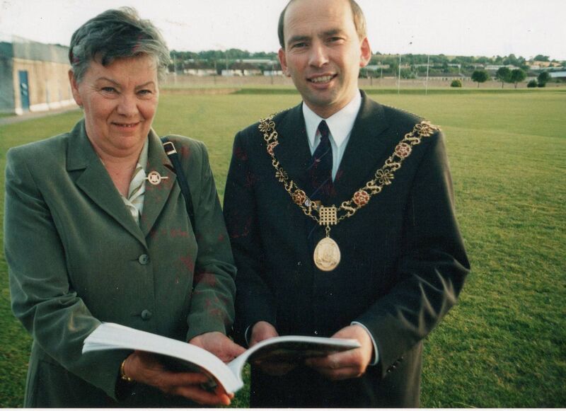 Mary Moran with the then Lord Mayor Tom O Driscoll at the launch of her publication The history Of Cork Camogie in 2000. Mary Moran with the then Lord Mayor Tom O Driscoll at the launch of her publication The history Of Cork Camogie in 2000.