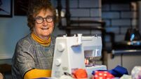 Margaret Keane making face masks for nursing home staff 19/4/2020