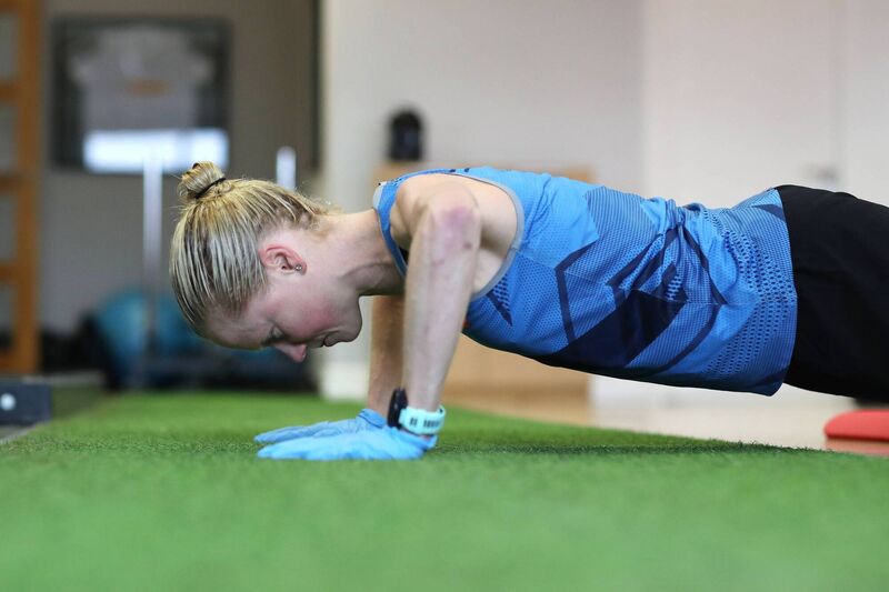 Carolyn Hayes training with gloves on. Picture: INPHO/Bryan Keane