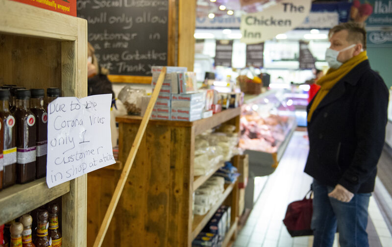 English Market, Life goes on in difficult times around Cork City during coronavirus outbreak,Pic: Gerard McCarthy  English Market, Life goes on in difficult times around Cork City during coronavirus outbreak,Pic: Gerard McCarthy