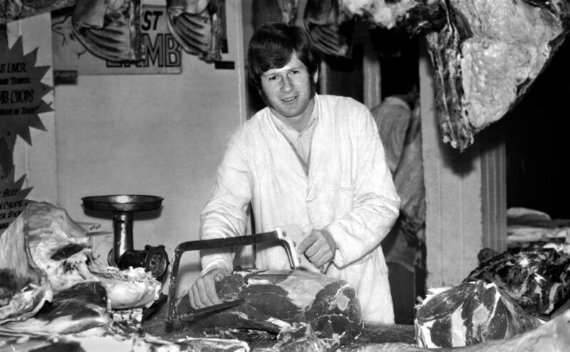 Footballer at work... Paddy Shortt in the English Market in 1971. Footballer at work... Paddy Shortt in the English Market in 1971.