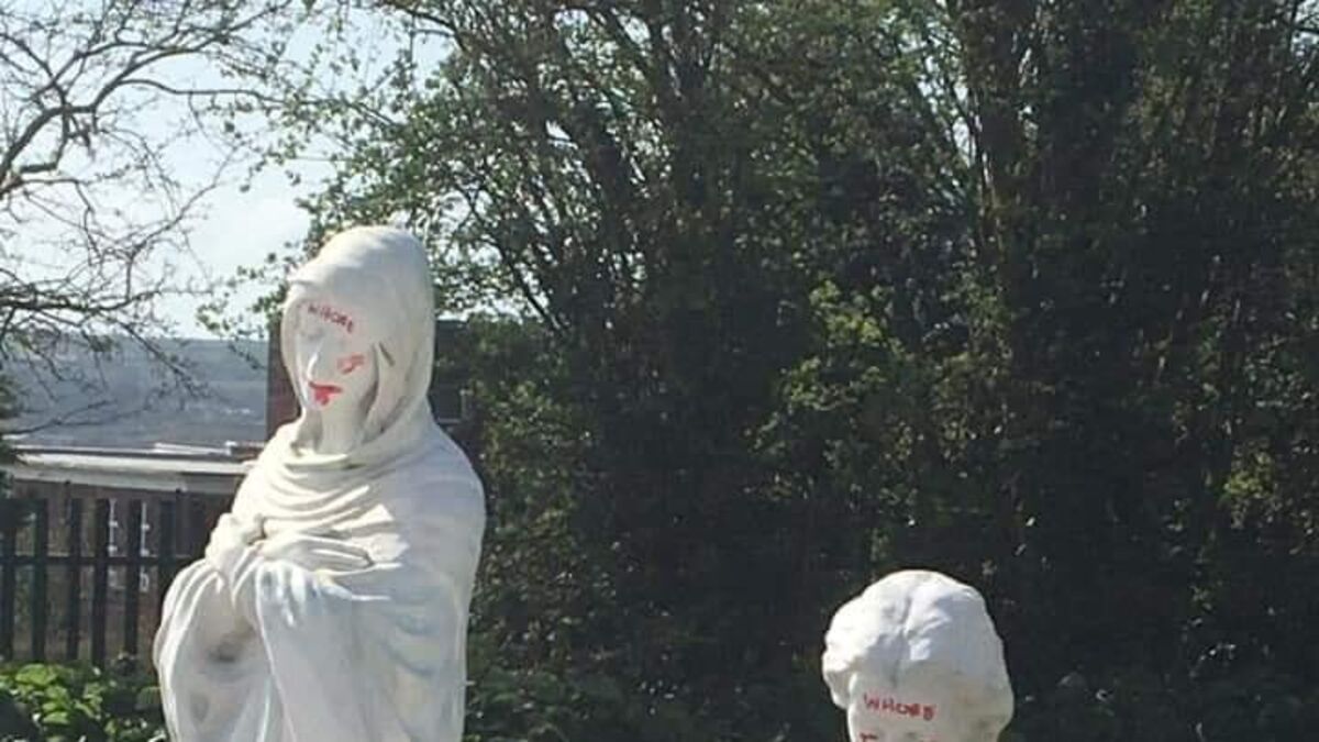 Desecrated statues 'shocking and disrespectful'