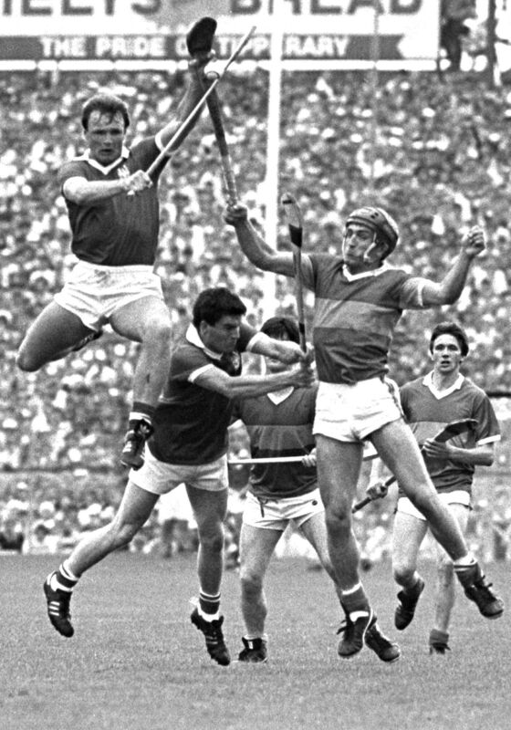 High-flying action from Thurles in 1987. Picture: Des Barry