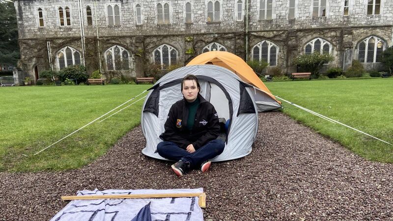 ‘This isn’t some cowboy landlord, this is UCC’: Students camp out in opposition to rent hikes