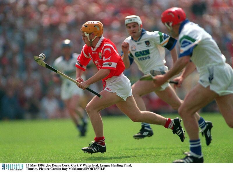 Cork hurling wizard Joe Deane takes on the Waterford defence in the 1998 hurling league final at Semple Stadium. Picture: Ray McManus/SPORTSFILE