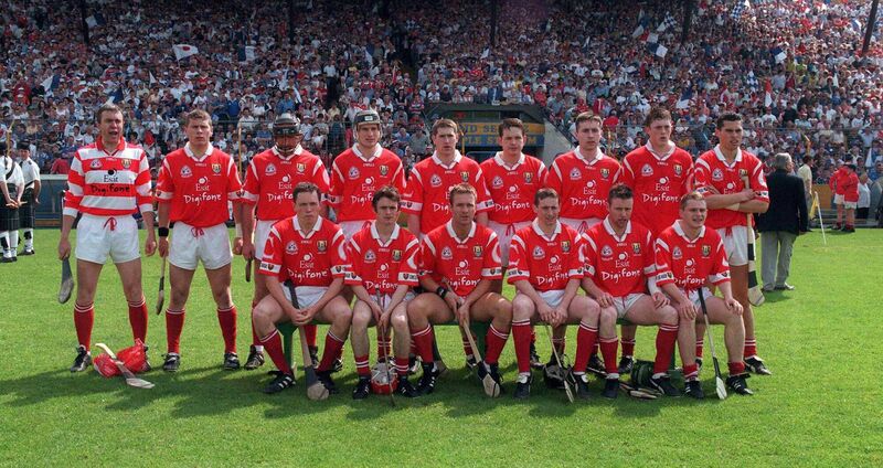 The Cork team prior to the 1998 National Hurling League Final match between Cork and Waterford at Semple Stadium in Thurles. Picture: Ray McManus/SPORTSFILE