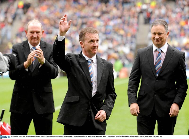 Tony O'Sullivan waves to the crowd after being honoured as a member of the 1984 Cork Jubilee team at Croke Park in 2009. Picture: Brendan Moran/SPORTSFILE Tony O'Sullivan waves to the crowd after being honoured as a member of the 1984 Cork Jubilee team at Croke Park in 2009. Picture: Brendan Moran/SPORTSFILE