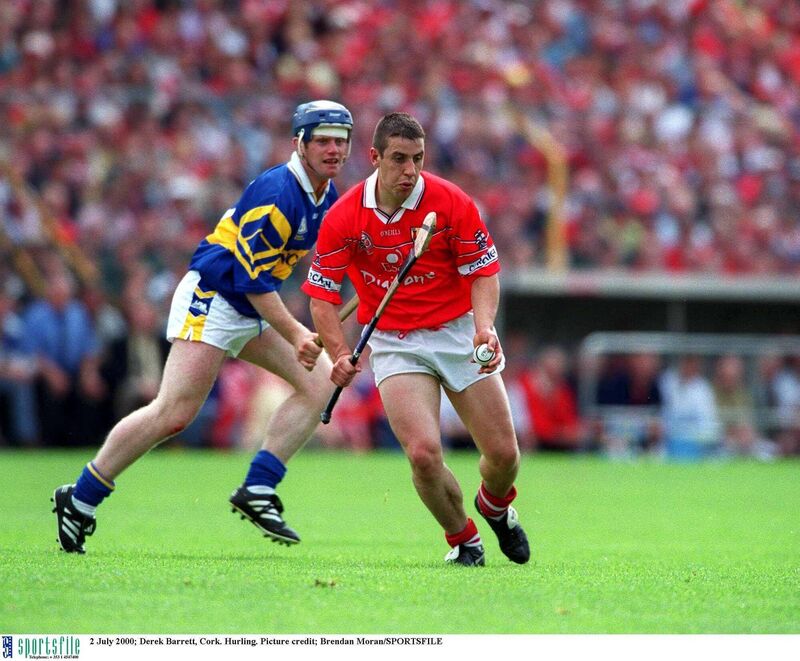 Derek Barrett in the 2000 Munster final win over Tipp. Picture: Brendan Moran/SPORTSFILE