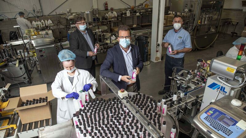 Cork company produces one millionth bottle of hand sanitiser