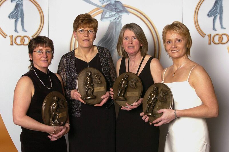 Sandie Fitzgibbon, Marie Costine O'Donovan, Pat Moloney Lenihan and Linda Mellerick, were named on the Camogie Team of the Century. Picture: Brendan Moran/SPORTSFILE