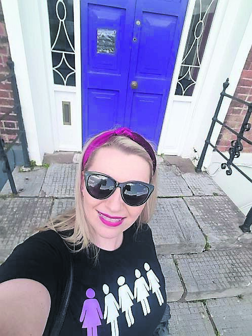 Elaine Buckley outside the doors of the Cork Sexual Violence Centre wearing the ‘one in 5’ t-shirt. Elaine Buckley outside the doors of the Cork Sexual Violence Centre wearing the ‘one in 5’ t-shirt.