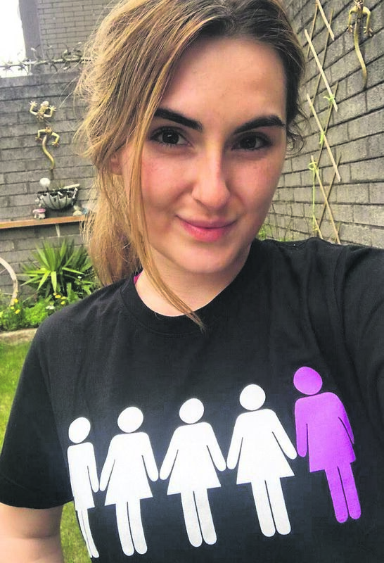 CHALLENGE: Kaia Purcell in her 1 in 5 t-shirt during her trek CHALLENGE: Kaia Purcell in her 1 in 5 t-shirt during her trek
